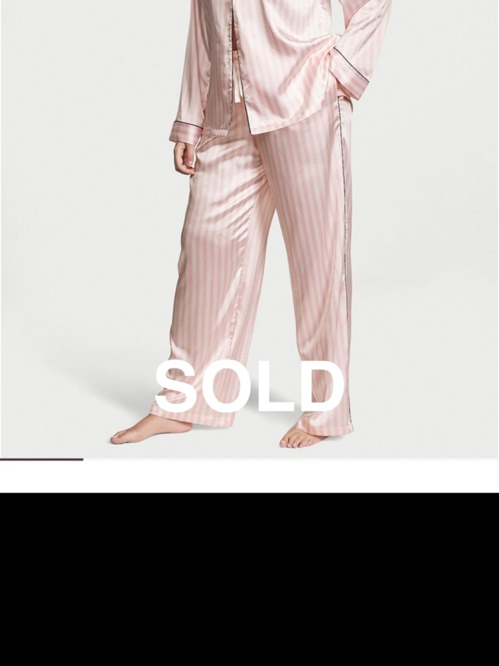 SOLD SOLD SOLD 
Signature Satin Long Pajama Set Women's Pink Striped Satin